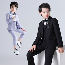 Boys dress suit childrens high-end vest jacket flower boy handsome small suit formal dress British style performance clothing autumn