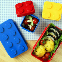 Korea Imported Oxford New Products Children Lotte High Building Block Cutlery Box Lunch Box Lunchbox Early Childhood Lunch Box