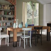 Nordic desk loft solid wood dining table wrought iron dining hall table personality designer creative homestay furniture desk