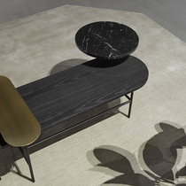 Combination coffee table multi-functional Nordic small apartment simple creative marble combination industrial style solid wood color tea table