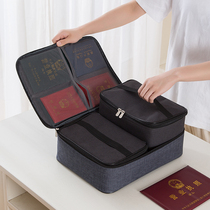 Certificate storage bag box home multi-layer large capacity multi-function box certificate document passport card bag finishing bag