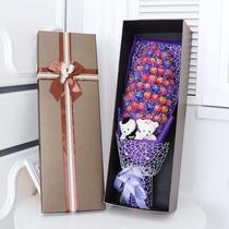 Valentines Day gifts 66 Sticks Candy Gift Boxes 99 Genuine Amazing Flowers 33 Candy Boyfriend Birthday Gifts