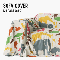 Castle Garden cotton padded single triple universal cover sofa cover Madagascar