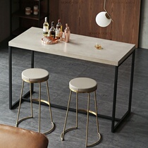 Nordic wrought iron bar chair personality creative bar table and chair Golden dining chair combination metal solid home bar stool