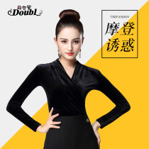 Dan Baoluo female adult new autumn and winter velvet Latin dance coat dance suit national standard dance modern practice dress