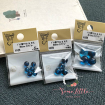 Acrylic German round half-hole pearl transparent blue marble tattooed expensive and Japanese imported handmade accessories