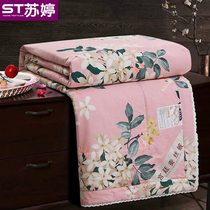  New summer pure cotton single double silk quilt summer cool quilt mulberry silk cotton washable air conditioning quilt thin quilt