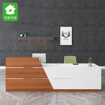 Company milk tea shop Bar table Office reception desk Simple modern creative atmosphere Beauty salon cashier