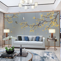 New Chinese flowers and birds hard bag TV background wall soft bag simple bedroom bedside soft bag living room sofa hard bag background