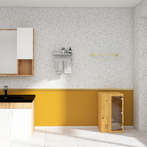 Imitation Water Grinding Stone Protection Wall Wall Tooling Shop Wall Skirt Bamboo Wood Fiber Wall Panel Toilet Kitchen Waterproof Wall wall buckle plate