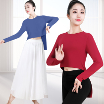 Spring and summer body dance practice clothes coat female modern dance modal long sleeve Chinese National classical dance clothes
