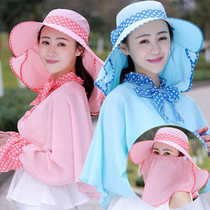 Cap children Korean version Summer Foldable cover sun hat Large along anti-UV shading cool hat hat