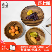 Dongquan Southeast Asia Thailand imported mango fruit plate home creative solid wood plate living room decoration snack plate