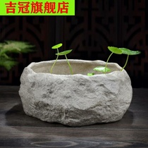 Pottery Lotus potted sleeping water lotus basin plant hydroponic Lotus Narcissus bottomless water flowers Aquatic container