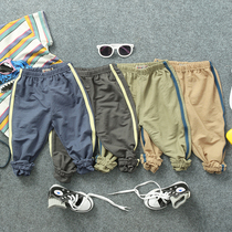 Childrens clothes summer clothes new boy anti-mosquito pants boy casual thin trousers Long pants baby Summer foreign air cotton linen pants