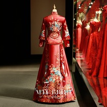 Manting Fang Xiuhe dress 2021 new cabinet wedding dress Female Feng Guanxia wedding dress Chinese bride dragon and phoenix coat