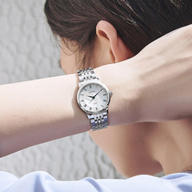 Imported Swiss Tangin Womens Table Ultra Slim Fashion Brief Lady Wristwatch Steel Band Quartz Watch 1036