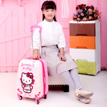 Cartoon childrens trolley case 18 inch universal wheel portable trolley case childrens suitcase trolley case pink