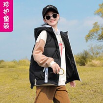 Girls autumn and winter childrens vest short loose warm coat female children wear Foreign winter clothes down jacket vest