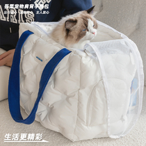 My Chestnut Bread Out Bag Pet Bag Single Shoulder Handbag Portable Fashion Medium-sized Breathable Pooch Cat Bag Universal