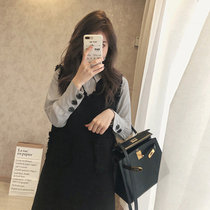 Early Fall Womens Dress 2022 New Ocean Gas Big Code Fat Mm Slim-Cut-Two-Suit Horse Chia Dress Dress