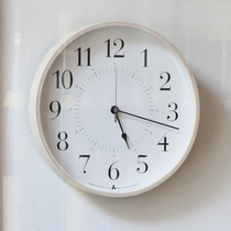 Lemnos Japan imported TOKI wall clock living room Japanese minimalist style Seiko silent movement wooden digital clock