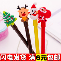 Creative hot sale Christmas gifts Santa Claus snowman gel pen kindergarten childrens activity prizes small gifts