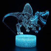 New Jurassic Dinosaur World 3D Colorful Night Light Bedroom Childrens Room Enlightenment Stereo Light Birthday Gift