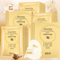 Snail whitening mask for women hydrating moisturizing desalination acne marks to brighten skin tone to yellow men and women
