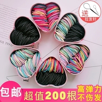 Tie hair glue dry phase rubber band Girl head rope Girl baby trumpet hair circle Hair accessories Girl tie hair rope
