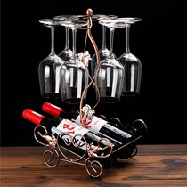 Decorative Red Wine Shelves Eurostyle Shelf Home Converse Hanging Wine Cabinet High Foot Cups Wine Bottle Racks Vintage Creative Pendulum