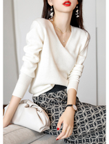 JOLIMENT Joker Loose Gentle Sweater base shirt Women 2020 Autumn New V-Neck Wool Knitted Top