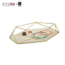 K11ArtStore umbra three-dimensional diamond jewelry storage tray gold home storage tray ornaments gift