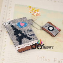 Free of tailoring Paris Eiffel Tower cutting sleeves Carpack unwoven cloth Simple new hands Artisanal Diy Making Material Bag