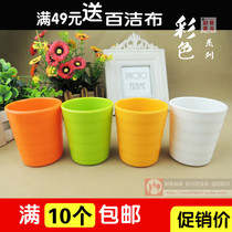  Resin drop-proof water cup Plastic cup Melamine imitation porcelain color teacup Hotel KTV special catering cup
