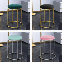 Nordic round stool home stool Net red gold thick bench simple modern living room lazy eating table stool
