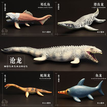 Soft rubber marine biology simulation animal toys soft rubber dinosaur mosaurus slippery tooth dragon snake neck dragon ichthyosaur