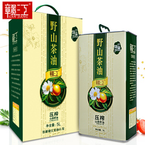 Ganjiang Camellia oil 5L iron bucket Pure Camellia oil Edible camellia tree oil