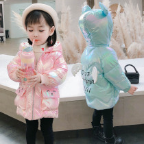 Net Red Baby Winter Clothing Girl Cotton Coat Jacket 1 1 1 3 2 3 4 4-year-old girls down cotton clothes free of washing wings