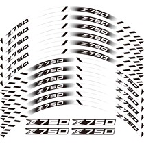 Motorcycle hub patch rim post with 17 inch reflective sticker suitable for kawasaki Z750