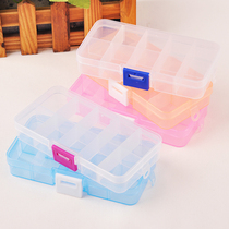 Taimi Style 10-grid transparent plastic earring storage box multi-check earring jewelry jewelry box finishing box