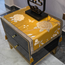 Bed head cabinet cover cloth table cloth hopper cabinet universal cover cloth blue gold Chinese style closure cabinet cover towels fridge air conditioning dust cover