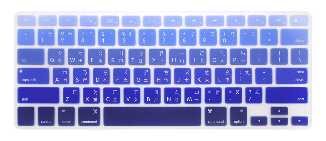 Suitable for Apple macbook notebook air13 Taiwan traditional keyboard film pro15 phonetic Cangjie 12 inch