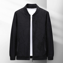 2022 Spring Dress Middle-aged Mens Jacket Jacket in Old Age Dad Dress Baseball Suit No Hat Spring Casual Clothes
