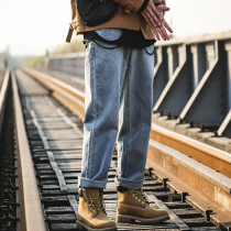 2020 Summer thin jeans mens Korean version of the trend Joker casual pants loose straight trendy brand daddy pants