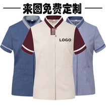Cleaner work clothes short sleeve summer set hotel community property cleaner aunt cleaning clothes summer clothes breathable