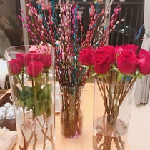 Wedding Props Acrylic Vase Plastic Road Leading Table Swing Road Leading Flowers Silo Rich And Expensive Bamboo Flower Arrangement Straight Barrel Flower Bottled Water