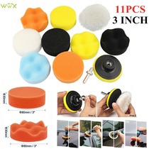 11PCS 3 Inch Car Polish Pads Buffer Tool Set Car Polisher Dr