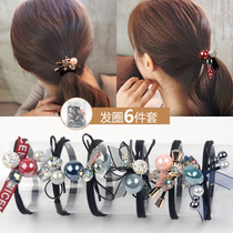 Hair circle Hair rope head rope Korean version simple net red ins leather case fresh and cute female adult tie hair leather band headdress