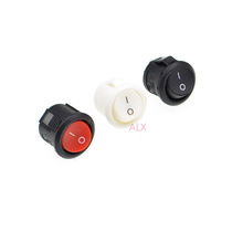 15mm full round ship type switch two feet two gears KCD1 outer diameter 16 5MM red 3A250V 6A125V
